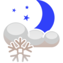 download Meteo Notte Nevosa clipart image with 180 hue color