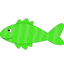 download Cartoon Fish clipart image with 90 hue color