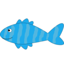 download Cartoon Fish clipart image with 180 hue color