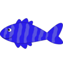 download Cartoon Fish clipart image with 225 hue color