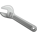 download Wrench clipart image with 225 hue color