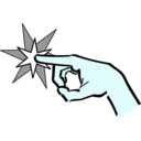 download Hand Pointing At Star clipart image with 135 hue color