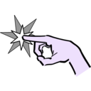 download Hand Pointing At Star clipart image with 225 hue color
