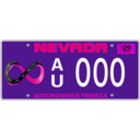 download Vehicle Registration Plate With Screws clipart image with 270 hue color
