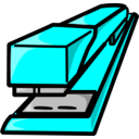 download Red Stapler clipart image with 180 hue color