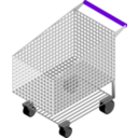download Cm Isometric Shopping Cart Empty clipart image with 270 hue color