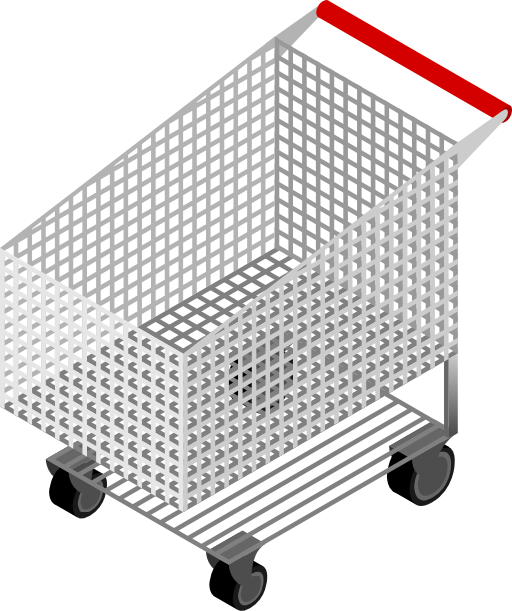 Cm Isometric Shopping Cart Empty