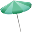 download Beach Umbrella clipart image with 45 hue color