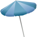 download Beach Umbrella clipart image with 90 hue color