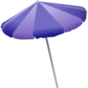 download Beach Umbrella clipart image with 135 hue color