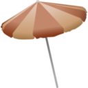 download Beach Umbrella clipart image with 270 hue color