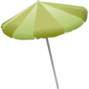 download Beach Umbrella clipart image with 315 hue color