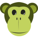 download Monkey Face clipart image with 45 hue color