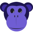 download Monkey Face clipart image with 225 hue color