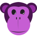 download Monkey Face clipart image with 270 hue color