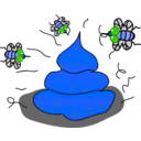 download Flys Shit Feces clipart image with 180 hue color