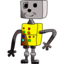 download Childlike Robot Yellow clipart image with 0 hue color