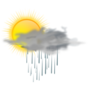 Weather Icon Sun Rain