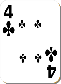 White Deck 4 Of Clubs