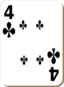 White Deck 4 Of Clubs