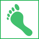 download Eco Green Carbon Footprint Icon clipart image with 45 hue color