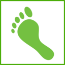 download Eco Green Carbon Footprint Icon clipart image with 0 hue color