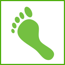 Eco Green Carbon Footprint Icon