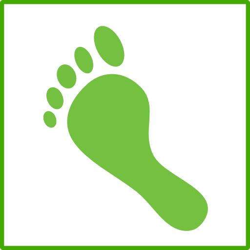 Eco Green Carbon Footprint Icon