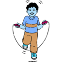 download Jumping Rope clipart image with 180 hue color