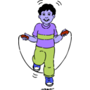 download Jumping Rope clipart image with 225 hue color