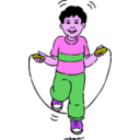 download Jumping Rope clipart image with 270 hue color