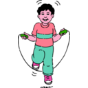 download Jumping Rope clipart image with 315 hue color