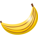 download Banana clipart image with 0 hue color