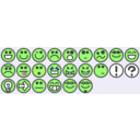 download 24 Flat Grin Smilies Emotion Icons Emoticons For Example For Forums clipart image with 45 hue color