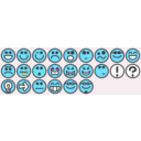download 24 Flat Grin Smilies Emotion Icons Emoticons For Example For Forums clipart image with 135 hue color