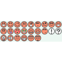 download 24 Flat Grin Smilies Emotion Icons Emoticons For Example For Forums clipart image with 315 hue color