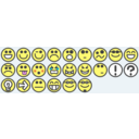 download 24 Flat Grin Smilies Emotion Icons Emoticons For Example For Forums clipart image with 0 hue color