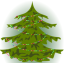 download Christmas Tree clipart image with 315 hue color