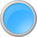 download Glossy Light Orange Button clipart image with 180 hue color