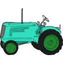 download Tractor clipart image with 135 hue color