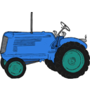 download Tractor clipart image with 180 hue color