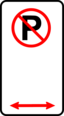 Sign No Parking Zone