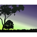download Winter Sunset In Royal Park clipart image with 45 hue color