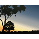 download Winter Sunset In Royal Park clipart image with 0 hue color