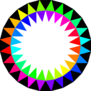 download Rainbow 24gon clipart image with 90 hue color