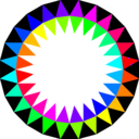 download Rainbow 24gon clipart image with 270 hue color