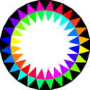 download Rainbow 24gon clipart image with 315 hue color