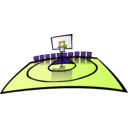 download Basketball Court clipart image with 45 hue color