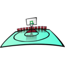 download Basketball Court clipart image with 135 hue color