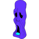download Ghoul Head clipart image with 180 hue color